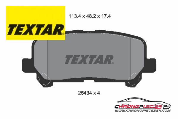 Achat de TEXTAR 2543403 Kit de plaquettes de frein, frein à disque pas chères