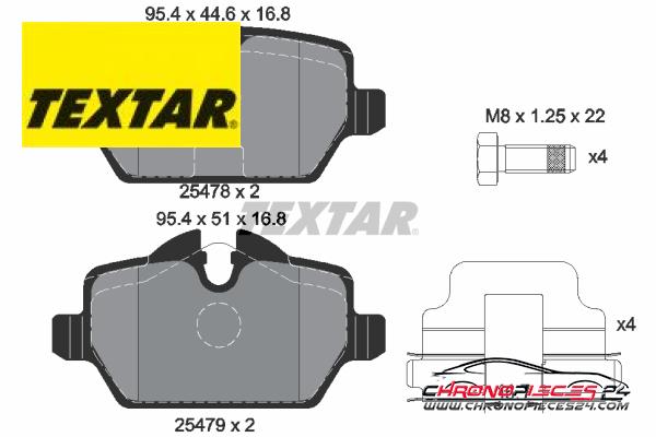 Achat de TEXTAR 2547801 Kit de plaquettes de frein, frein à disque pas chères