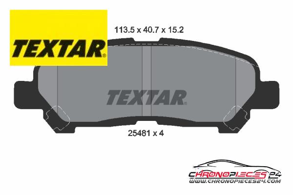 Achat de TEXTAR 2548101 Kit de plaquettes de frein, frein à disque pas chères