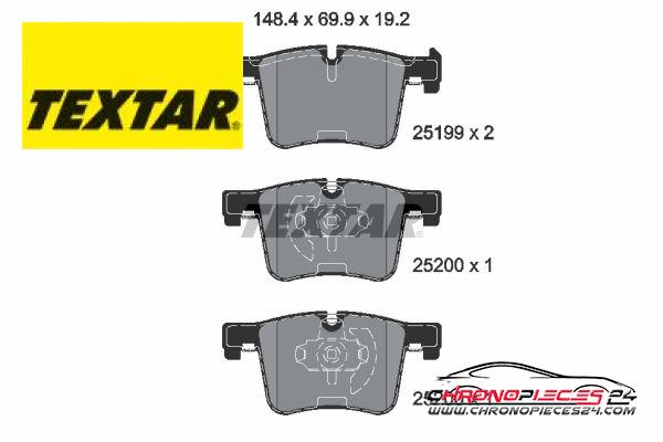 Achat de TEXTAR 2519901 Kit de plaquettes de frein, frein à disque pas chères