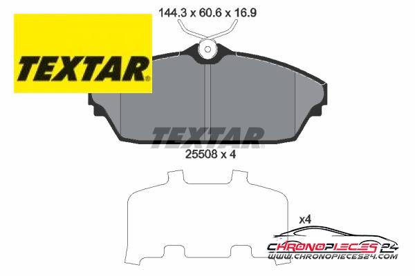 Achat de TEXTAR 2550801 Kit de plaquettes de frein, frein à disque pas chères