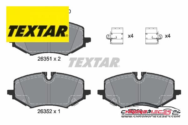 Achat de TEXTAR 2635102 Kit de plaquettes de frein, frein à disque Q+ pas chères