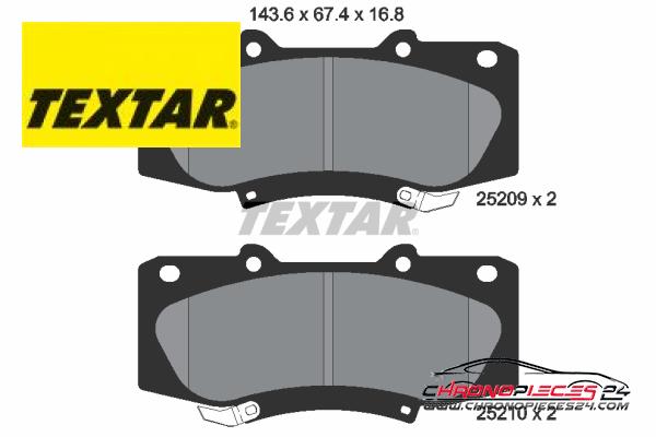 Achat de TEXTAR 2520901 Kit de plaquettes de frein, frein à disque pas chères