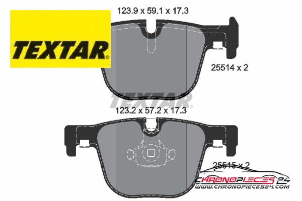 Achat de TEXTAR 2551401 Kit de plaquettes de frein, frein à disque pas chères