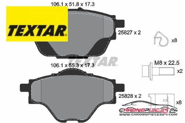 Achat de TEXTAR 2582701 Kit de plaquettes de frein, frein à disque pas chères