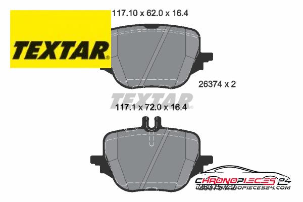 Achat de TEXTAR 2637401 Kit de plaquettes de frein, frein à disque Q+ pas chères