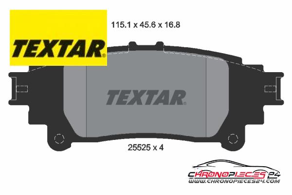 Achat de TEXTAR 2552501 Kit de plaquettes de frein, frein à disque pas chères