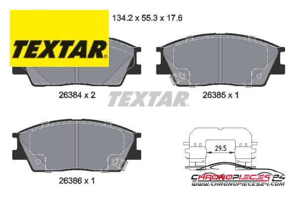 Achat de TEXTAR 2638401 Kit de plaquettes de frein, frein à disque Q+ pas chères