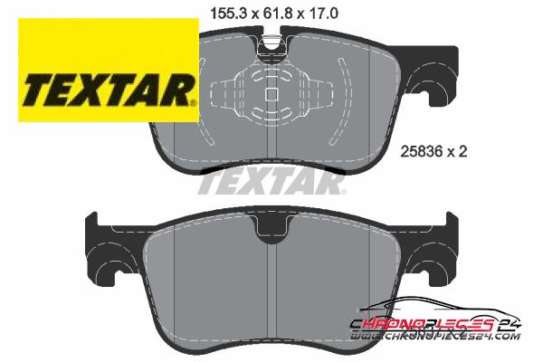 Achat de TEXTAR 2583601 Kit de plaquettes de frein, frein à disque pas chères