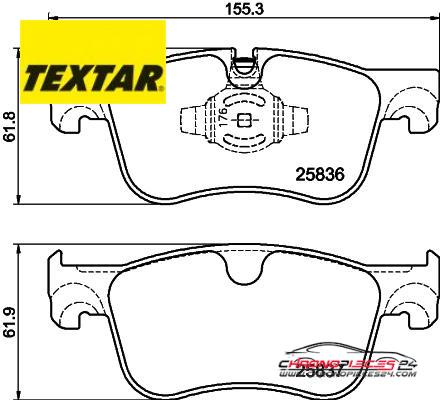 Achat de TEXTAR 2583605 Kit de plaquettes de frein, frein à disque  pas chères