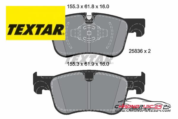 Achat de TEXTAR 2583605 Kit de plaquettes de frein, frein à disque  pas chères