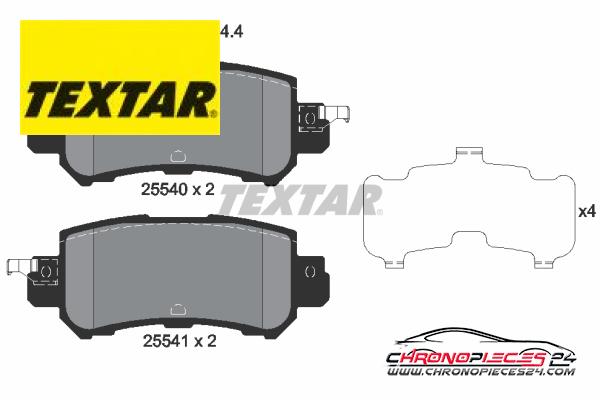 Achat de TEXTAR 2554001 Kit de plaquettes de frein, frein à disque pas chères