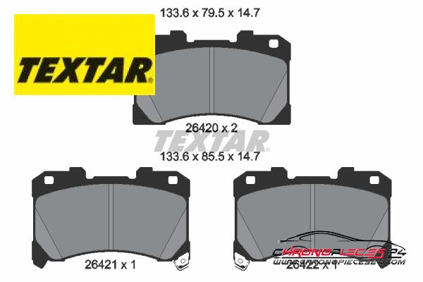 Achat de TEXTAR 2642001 Kit de plaquettes de frein, frein à disque  pas chères