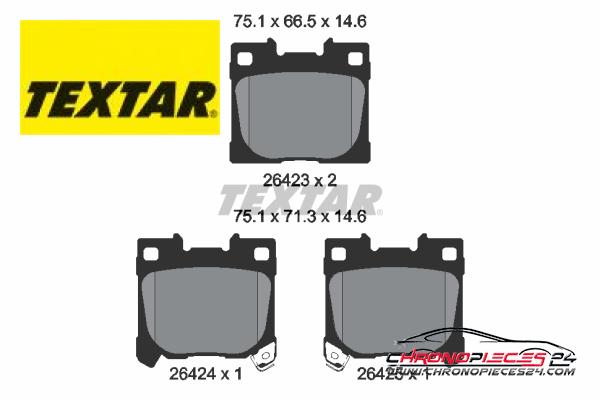 Achat de TEXTAR 2642301 Kit de plaquettes de frein, frein à disque  pas chères