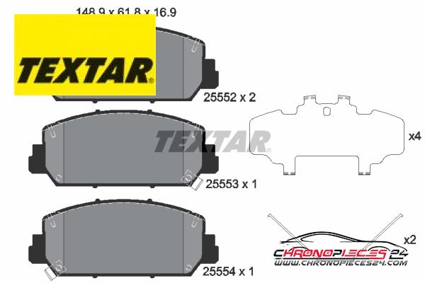 Achat de TEXTAR 2555201 Kit de plaquettes de frein, frein à disque pas chères