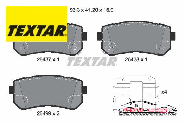 Achat de TEXTAR 2643701 Kit de plaquettes de frein, frein à disque Q+ pas chères