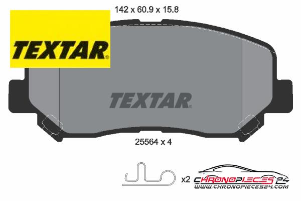 Achat de TEXTAR 2556401 Kit de plaquettes de frein, frein à disque pas chères