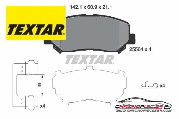 Achat de TEXTAR 2556403 Kit de plaquettes de frein, frein à disque pas chères