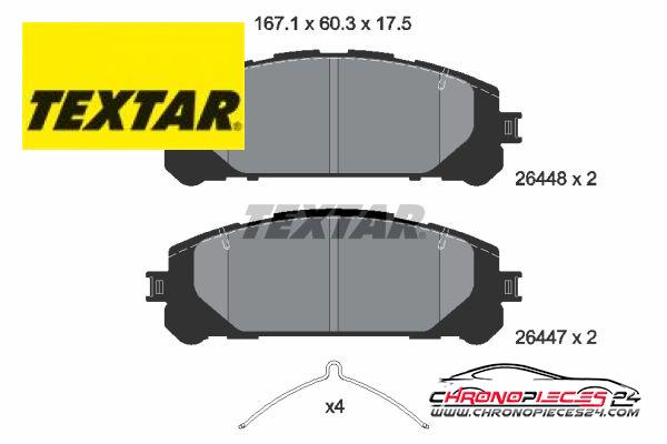 Achat de TEXTAR 2644801 Kit de plaquettes de frein, frein à disque  pas chères