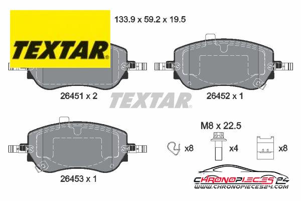 Achat de TEXTAR 2645101 Kit de plaquettes de frein, frein à disque Q+ pas chères