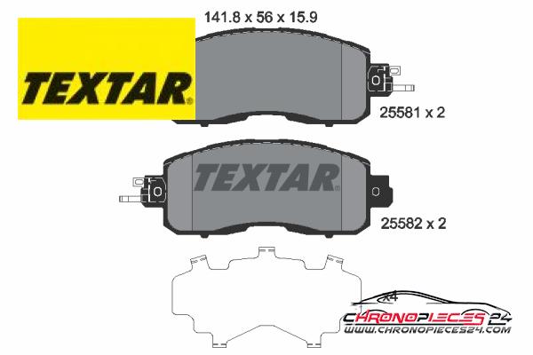 Achat de TEXTAR 2558101 Kit de plaquettes de frein, frein à disque pas chères