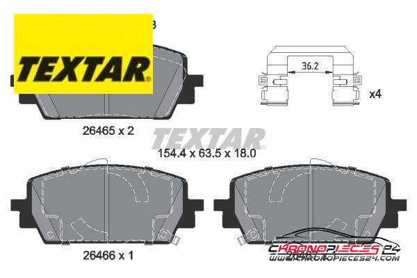 Achat de TEXTAR 2646501 Kit de plaquettes de frein, frein à disque Q+ pas chères