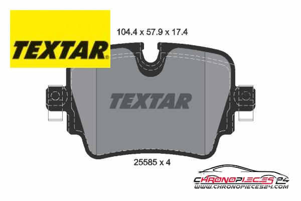 Achat de TEXTAR 2558501 Kit de plaquettes de frein, frein à disque pas chères