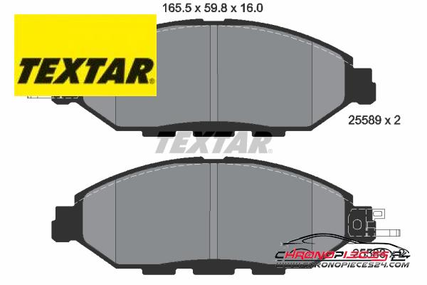 Achat de TEXTAR 2558903 Kit de plaquettes de frein, frein à disque pas chères