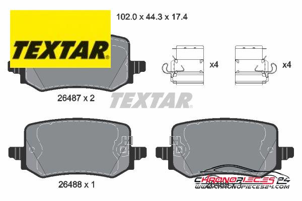 Achat de TEXTAR 2648701 Kit de plaquettes de frein, frein à disque Q+ pas chères