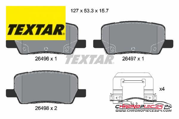 Achat de TEXTAR 2649601 Kit de plaquettes de frein, frein à disque Q+ pas chères