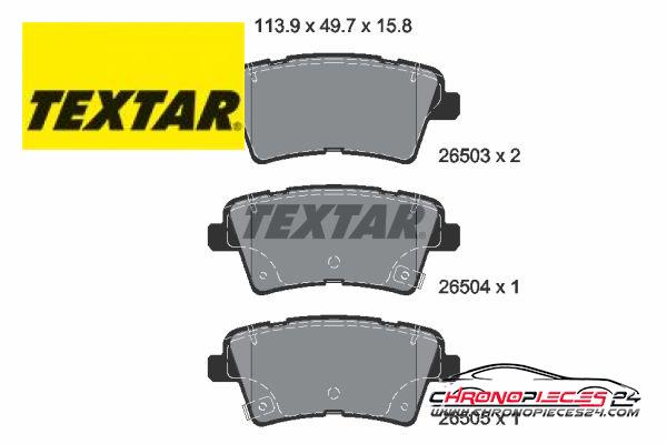 Achat de TEXTAR 2650301 Kit de plaquettes de frein, frein à disque Q+ pas chères