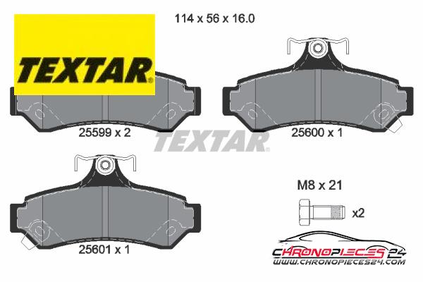 Achat de TEXTAR 2559901 Kit de plaquettes de frein, frein à disque pas chères