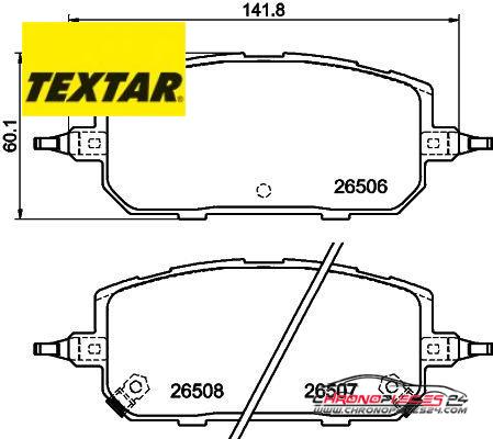 Achat de TEXTAR 2650601 Kit de plaquettes de frein, frein à disque Q+ pas chères