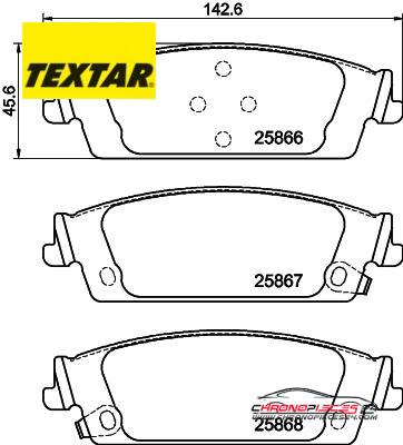 Achat de TEXTAR 2586601 Kit de plaquettes de frein, frein à disque Q+ pas chères