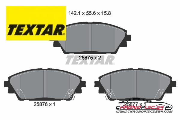 Achat de TEXTAR 2587501 Kit de plaquettes de frein, frein à disque pas chères