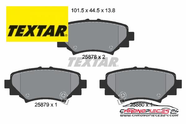 Achat de TEXTAR 2587801 Kit de plaquettes de frein, frein à disque pas chères