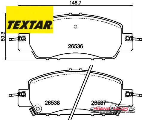 Achat de TEXTAR 2653601 Kit de plaquettes de frein, frein à disque Q+ pas chères