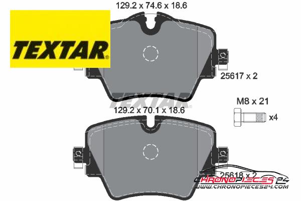 Achat de TEXTAR 2561701 Kit de plaquettes de frein, frein à disque pas chères