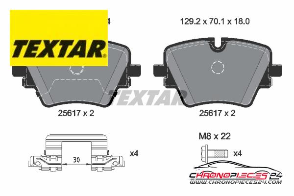 Achat de TEXTAR 2561703 Kit de plaquettes de frein, frein à disque  pas chères