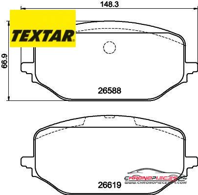 Achat de TEXTAR 2658801 Kit de plaquettes de frein, frein à disque Q+ pas chères