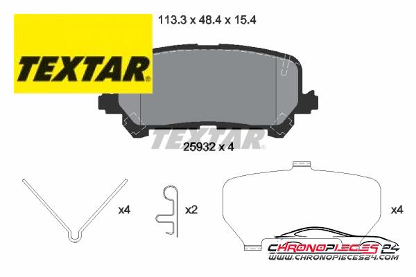 Achat de TEXTAR 2593201 Kit de plaquettes de frein, frein à disque  pas chères