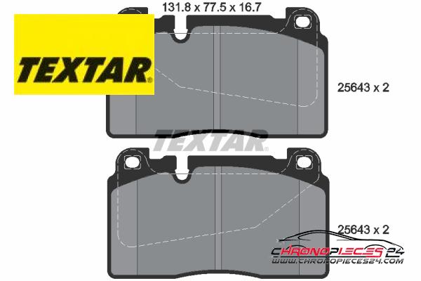 Achat de TEXTAR 2564301 Kit de plaquettes de frein, frein à disque pas chères