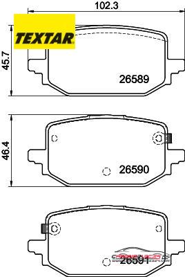 Achat de TEXTAR 2658901 Kit de plaquettes de frein, frein à disque Q+ pas chères