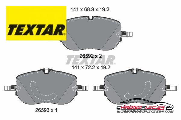 Achat de TEXTAR 2659201 Kit de plaquettes de frein, frein à disque Q+ pas chères