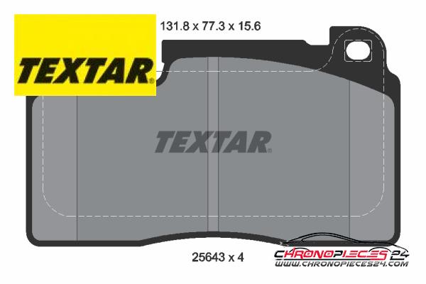 Achat de TEXTAR 2564302 Kit de plaquettes de frein, frein à disque pas chères