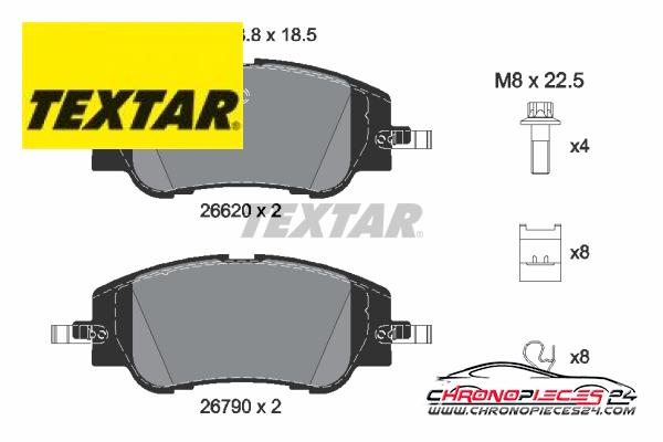 Achat de TEXTAR 2662001 Kit de plaquettes de frein, frein à disque Q+ pas chères