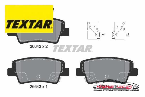 Achat de TEXTAR 2664201 Kit de plaquettes de frein, frein à disque Q+ pas chères