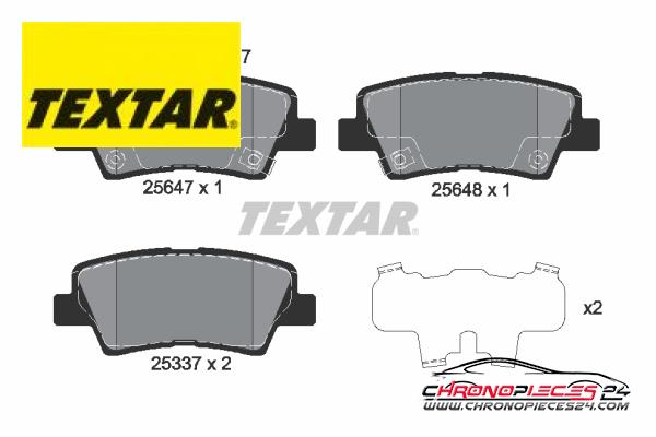 Achat de TEXTAR 2564701 Kit de plaquettes de frein, frein à disque pas chères