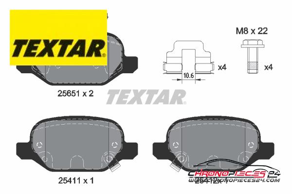 Achat de TEXTAR 2565101 Kit de plaquettes de frein, frein à disque pas chères