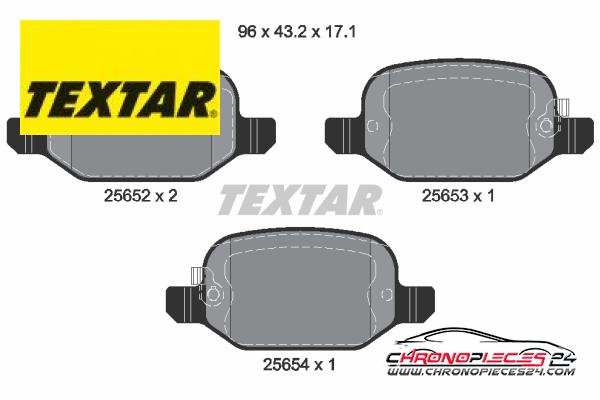 Achat de TEXTAR 2565201 Kit de plaquettes de frein, frein à disque pas chères